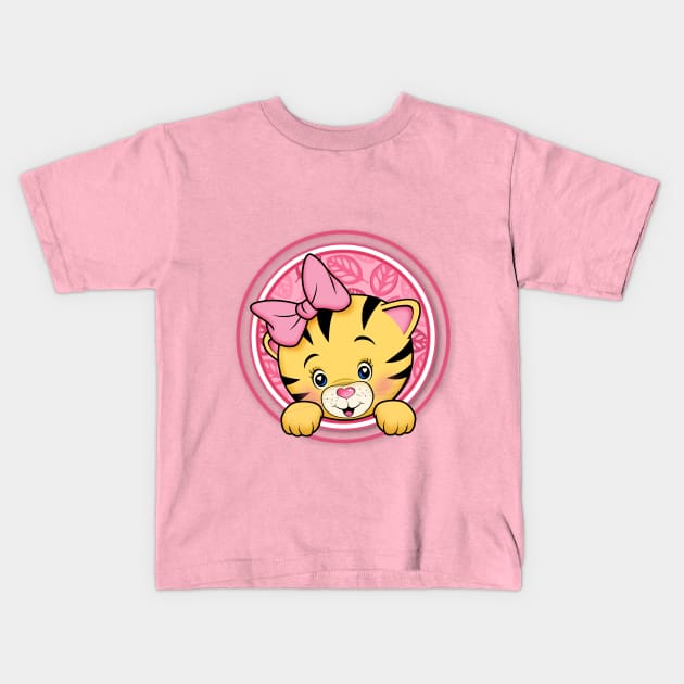 peek a boo baby tiger girl Kids T-Shirt by richhwalsh